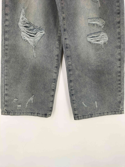 Odd studio Dirty Washed Destroyed Denim Pants メンズ JPN:1
