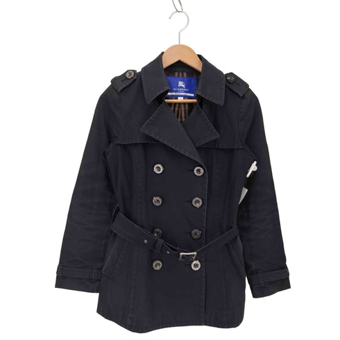 バーバリーブルーレーベル BURBERRY BLUE LABEL 裏地チェック トレンチコート レディース 40