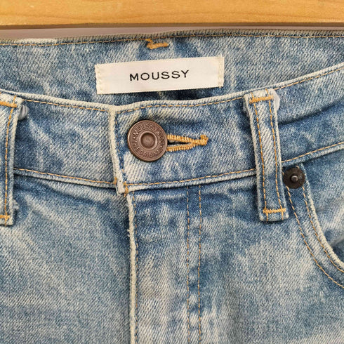 マウジー moussy MVS SKINNY ダメージ 加工 ウォッシュ スキニー デニム パンツ レディース 24