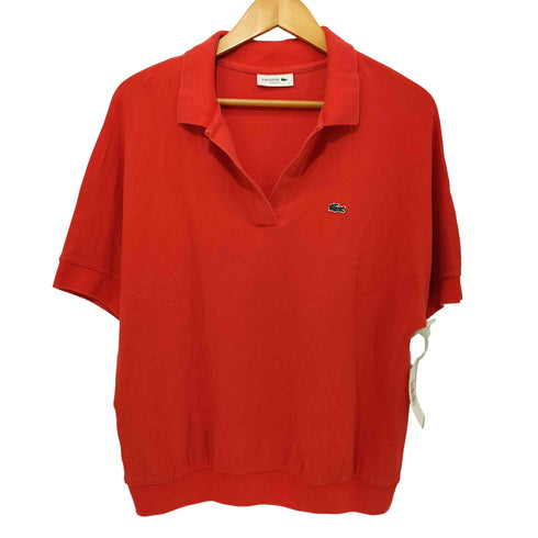 ラコステ LACOSTE リラックスフィット ピケポロシャツ レディース import:L