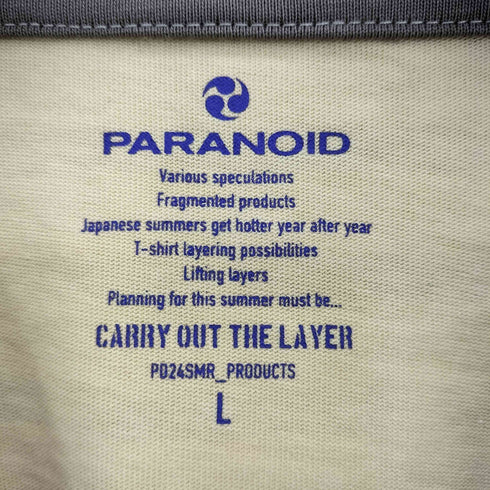 パラノイド PARANOID 24ss Horizontal Stripe t-Shirt 閃光 メンズ JPN:L
