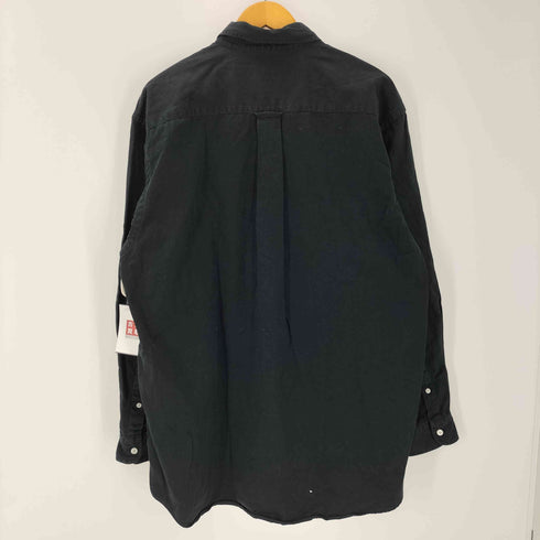 ノーティカ NAUTICA 90S エンブレム ロゴ 刺繍 コットンツイル ボタンダウン L/S シャツ メンズ import:L