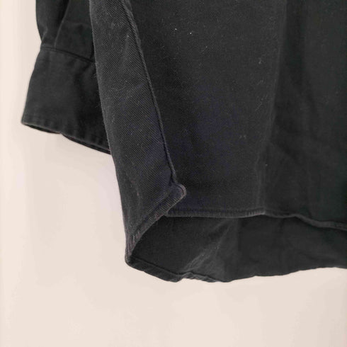 ノーティカ NAUTICA 90S エンブレム ロゴ 刺繍 コットンツイル ボタンダウン L/S シャツ メンズ import:L