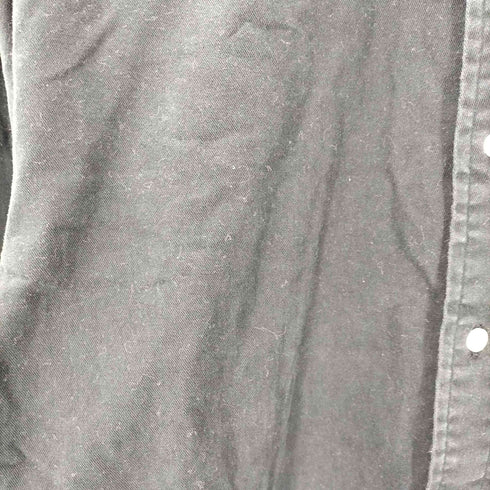 ノーティカ NAUTICA 90S エンブレム ロゴ 刺繍 コットンツイル ボタンダウン L/S シャツ メンズ import:L