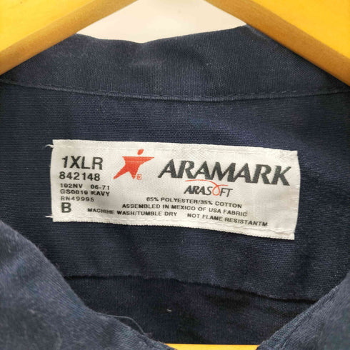 アラマーク ARAMARK メキシコ製 102NV 襟芯 S/S ワーク シャツ メンズ 1XLR