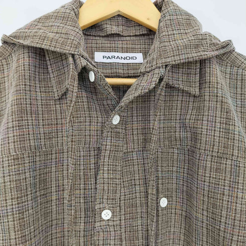 パラノイド PARANOID 25ss Crossed Check Pocket Shirt メンズ JPN:L