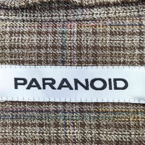 パラノイド PARANOID 25ss Crossed Check Pocket Shirt メンズ JPN:L