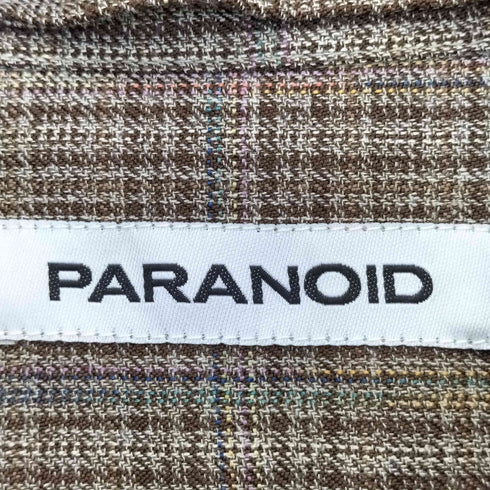 パラノイド PARANOID 25ss Crossed Check Pocket Shirt メンズ JPN:L