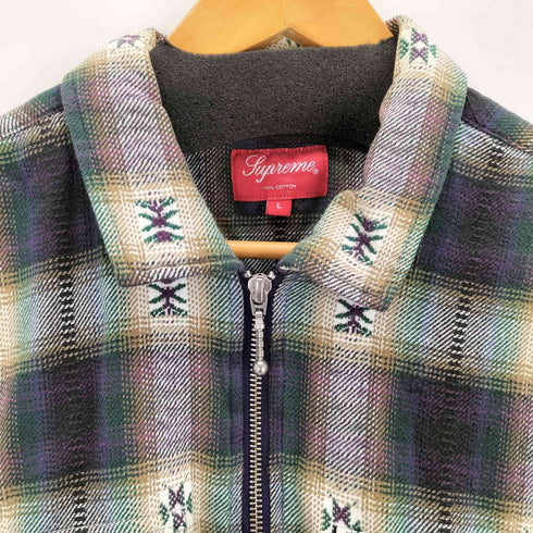 シュプリーム Supreme 17AW Plaid Flannel Zip Up Shirt メンズ JPN:L