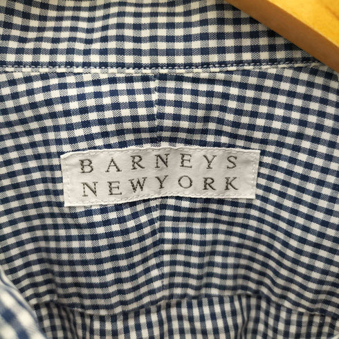 バーニーズニューヨーク BARNEYS NEWYORK チェック柄 レギュラーカラー ロングスリーブ シャツ メンズ