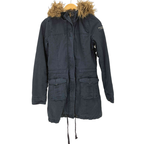 アバクロンビーアンドフィッチ Abercrombie & Fitch 裏地ボア エコファーモッズコート y2k レディース import:S