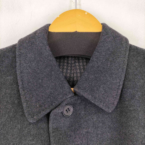 ダーバン DURBAN 裏地千鳥格子 ウール ステンカラーコート メンズ