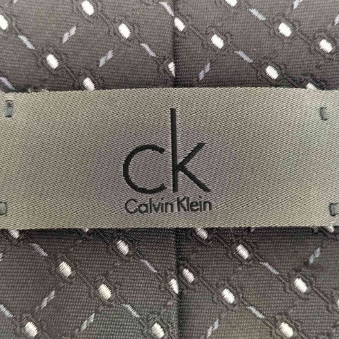シーケーカルバンクライン ck Calvin Klein 総柄 シルク ネクタイ メンズ