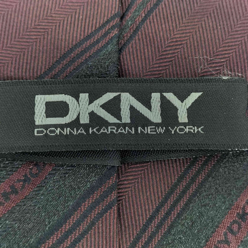ダナキャランニューヨーク DKNY イタリア製 ストライプ シルク混 ネクタイ メンズ