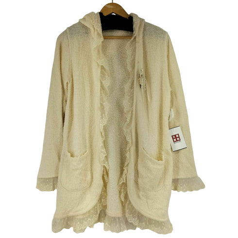 ピンクハウス PINK HOUSE レースフリルニットパーカー レディース