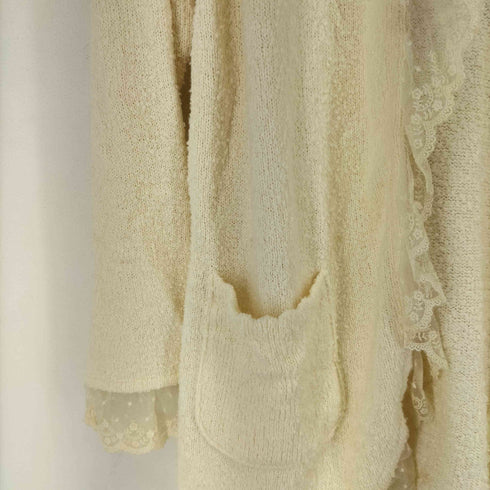 ピンクハウス PINK HOUSE レースフリルニットパーカー レディース