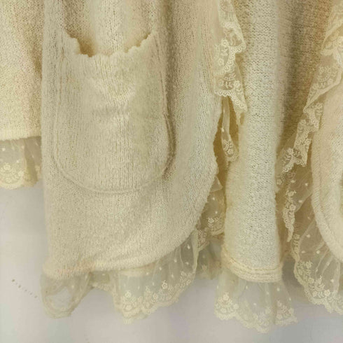 ピンクハウス PINK HOUSE レースフリルニットパーカー レディース