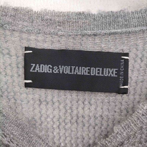 ザディグエヴォルテール ZADIG&VOLTAIRE L/S ダメージ加工 スカル柄シアーニット レディース import:XS