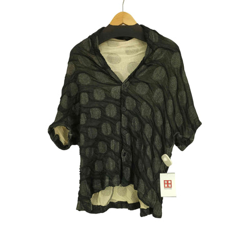 ヨウジヤマモト Yohji Yamamoto 23SS ドットデザインショートスリーブカーディガン レディース JPN:2