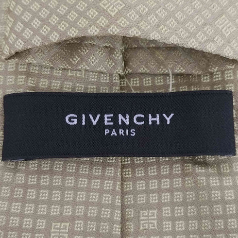ジバンシィ GIVENCHY イタリア製 総柄 シルク ネクタイ メンズ