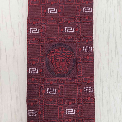 ヴェルサーチ VERSACE イタリア製 総柄 シルク ネクタイ メンズ