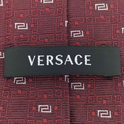 ヴェルサーチ VERSACE イタリア製 総柄 シルク ネクタイ メンズ