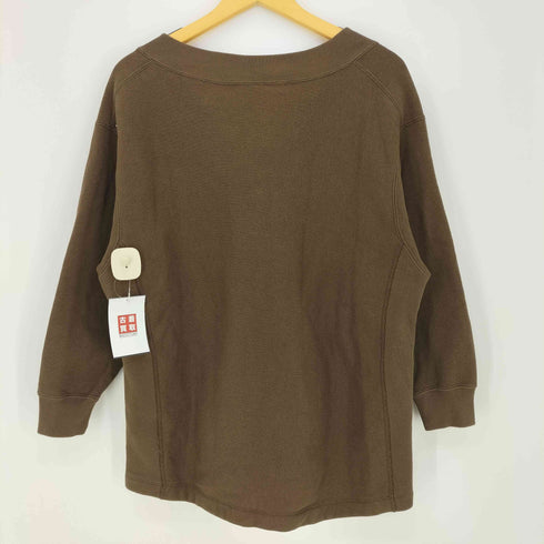 チャンピオン Champion 復刻 青 単色タグ REVERSE WEAVE リバースウィーブ Vネック 裏起毛 スウェット レディース JPN:M