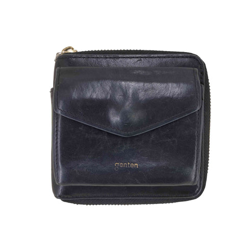 ゲンテン genten ラウンドジップ レザー二つ折り財布 レディース