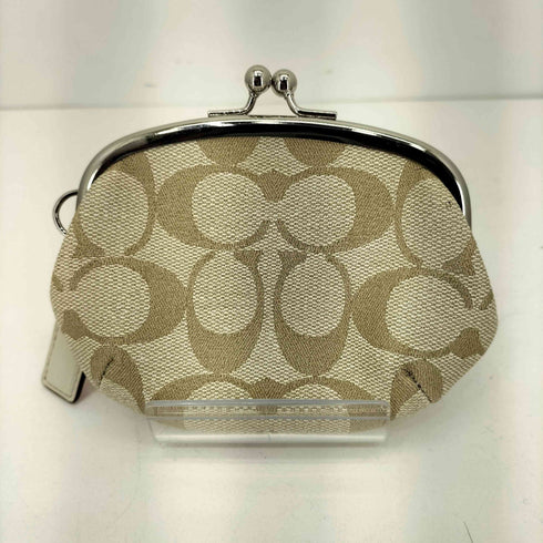 コーチ COACH シグネチャー柄キャンバス がま口 ケース レディース