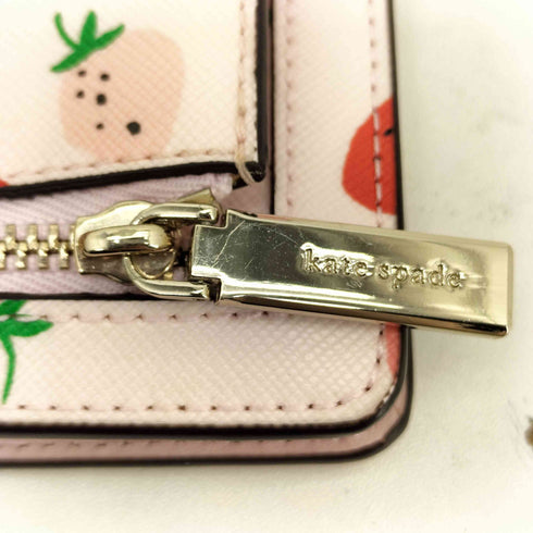 ケイトスペード Kate spade イチゴ柄 二つ折り長財布 レディース