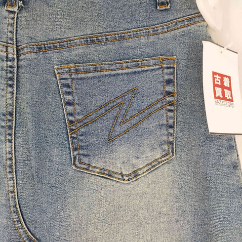 スパンコール刺繍 デニムスカート レディース US:28-29