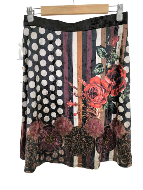 101 idees ベロア転写スカート レディース s/m