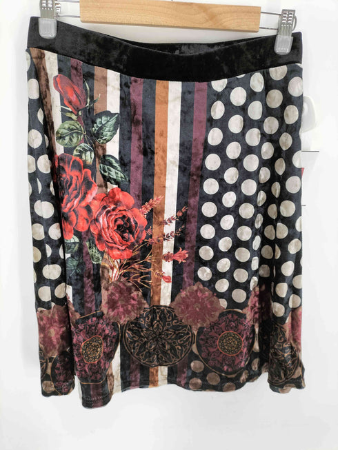 101 idees ベロア転写スカート レディース s/m