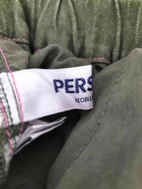 パーソンズ PERSONS リネン混 ステッチコクーンパンツ レディース JPN:L
