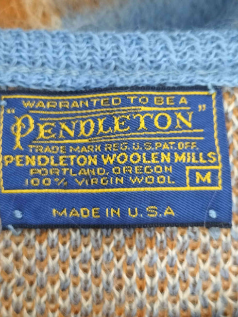 ペンドルトン PENDLETON 50-60s USA製 Vネックチェックニット メンズ JPN:M