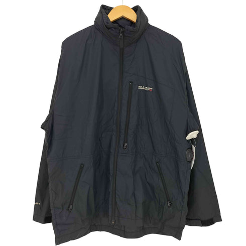 ポロジーンズカンパニーラルフローレン POLO JEANS COMPANY RALPH LAUREN 00s ロゴ刺繍 フード収納可 八の字ジップ ナイロンジャケット メンズ import:L