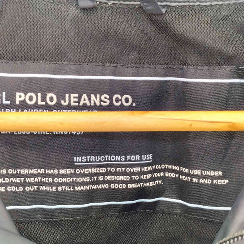 ポロジーンズカンパニーラルフローレン POLO JEANS COMPANY RALPH LAUREN 00s ロゴ刺繍 フード収納可 八の字ジップ ナイロンジャケット メンズ import:L