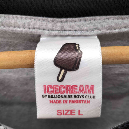 ビリオネアボーイズクラブ Billionaire Boys Club ICECREAM チェリー スカル プリント ラグランスリーブ Q/S Tシャツ メンズ JPN:L