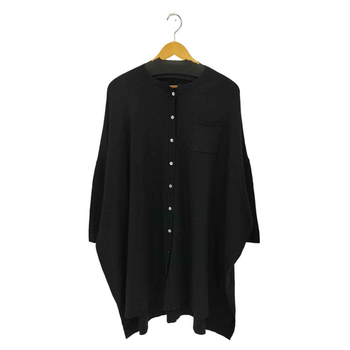 ミズイロインド mizuiro ind knitted stand collar shirt OP レディース