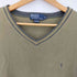 ポロバイラルフローレン Polo by RALPH LAUREN 90-00s ポニー刺繍 Vネック コットンニット メンズ import:XL