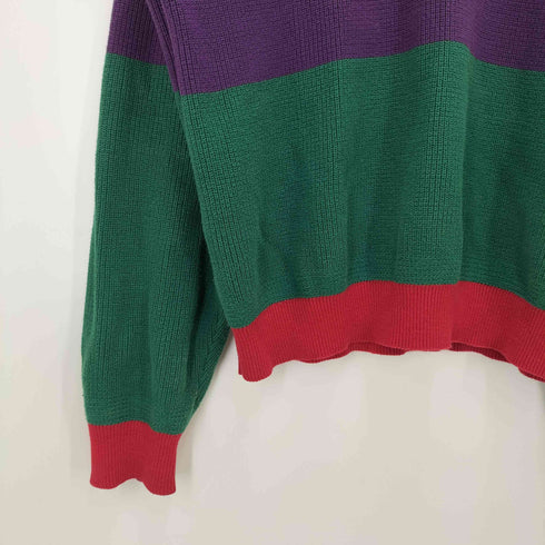 ランズエンド LANDS END 90s-00s クレイジーパターン コットンニット メンズ JPN:L