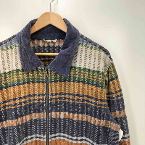 インド製 チェック柄 ジップアップブルゾン メンズ JPN:S