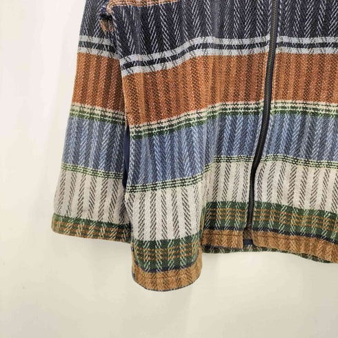 インド製 チェック柄 ジップアップブルゾン メンズ JPN:S