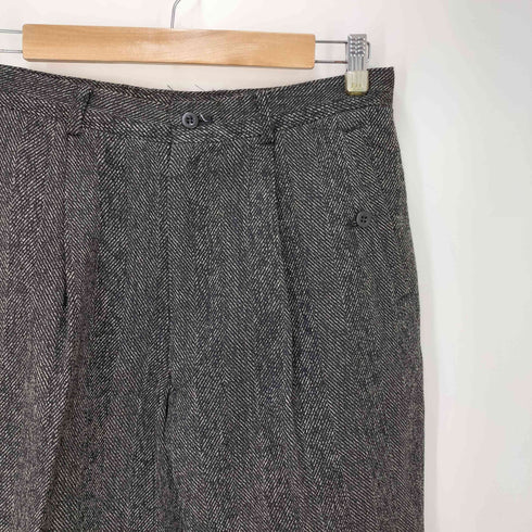 イクシーズ ixi:z 100%ウール 1タック スラックス メンズ