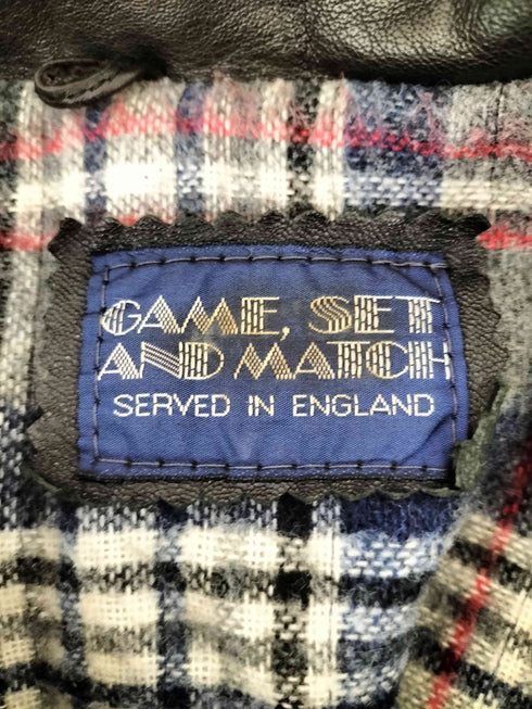 GAME SET AND MATCH 英国製 裏地ブランケットレザージャケット メンズ