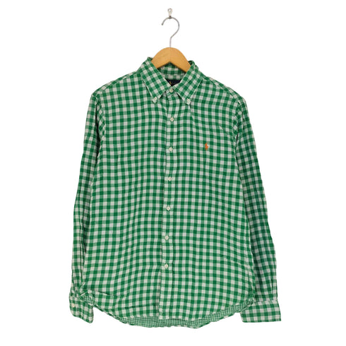ラルフローレン RALPH LAUREN スモールポニー刺繍 SLIM FIT ガーゼシャツ メンズ import:M