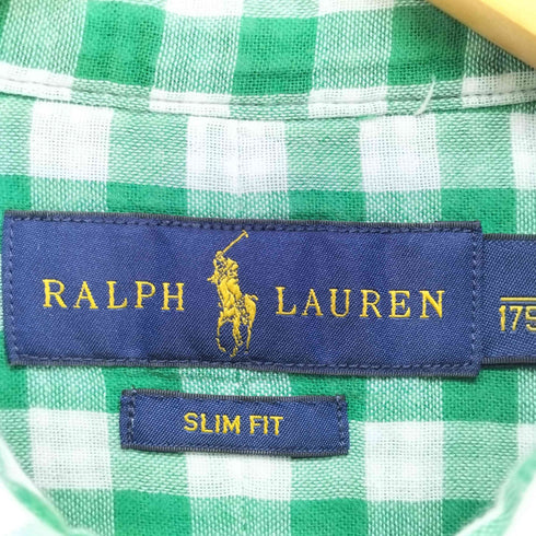 ラルフローレン RALPH LAUREN スモールポニー刺繍 SLIM FIT ガーゼシャツ メンズ import:M