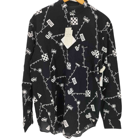 ソウソウ SOU・SOU 高島縮 20/20 スタンドカラー シャツ から草あそび メンズ JPN:XL