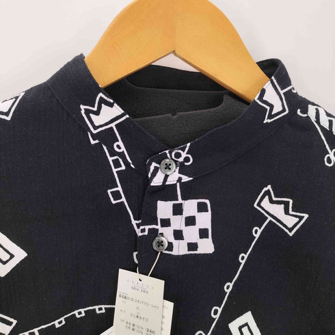 ソウソウ SOU・SOU 高島縮 20/20 スタンドカラー シャツ から草あそび メンズ JPN:XL