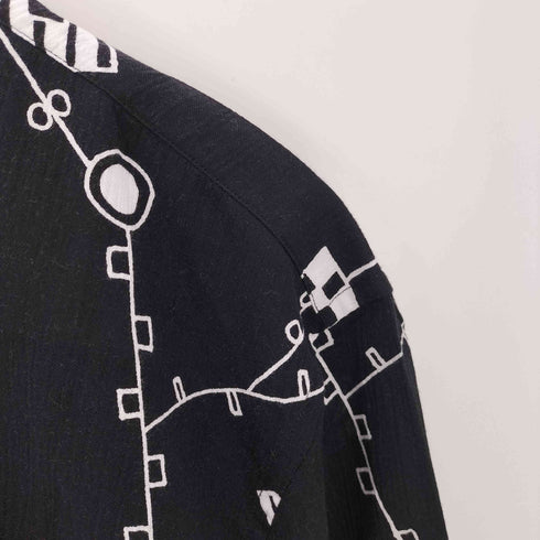 ソウソウ SOU・SOU 高島縮 20/20 スタンドカラー シャツ から草あそび メンズ JPN:XL